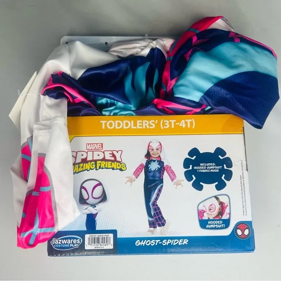 Marvel Spidey & His Amazing Friends Ghost Spider Costume 3T-4T Halloween - Picture 2 of 5